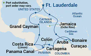 Emerald Princess, 12 Night Panama Canal with Costa Rica &amp; Caribbean ex Ft Lauderdale (Pt Everglades), USA Return