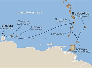 Wind Surf, Windward Ways & Tobago Cays ex Bridgetown to Oranjestad