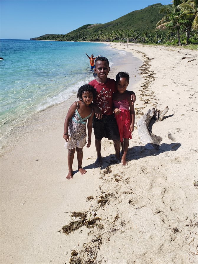 Fijian Children on the Beach