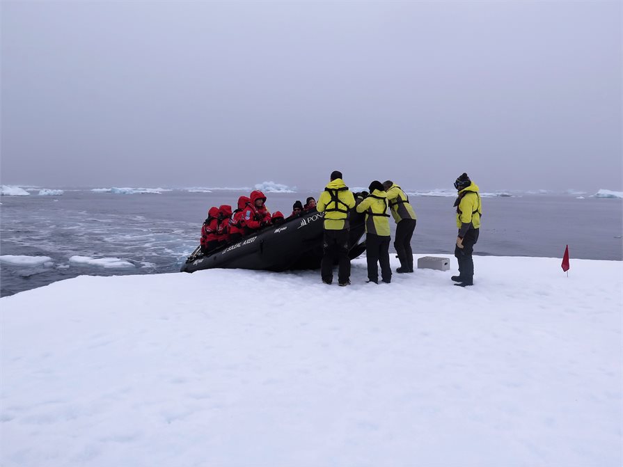 arriving on the sea ice