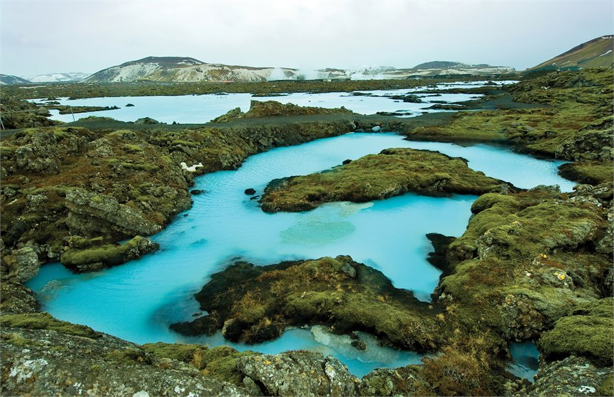 baby blue thermal pools in Iceland