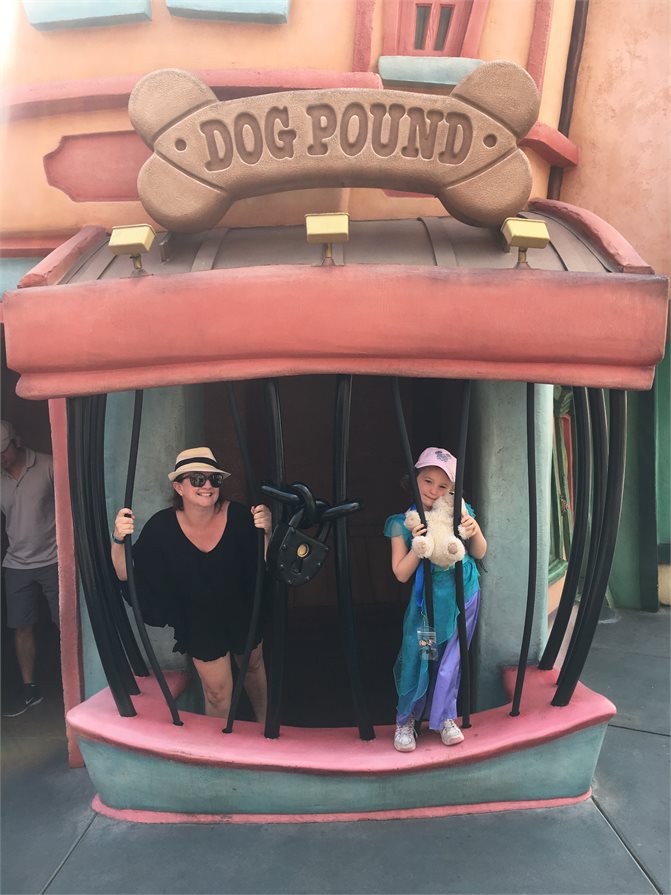 Locked in the dog pound at Disneyland