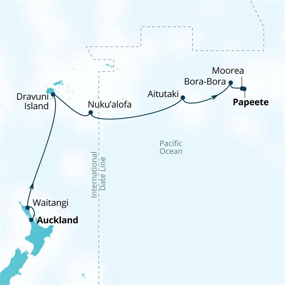 Seabourn Coral Sea Discovery MAP