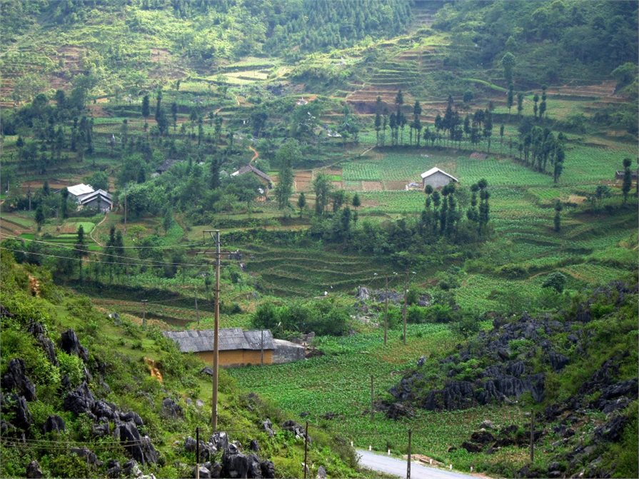 Hilltribe village in Vietnam
