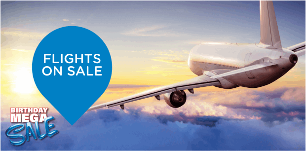 HLO Mega Birthday Sale - Flights