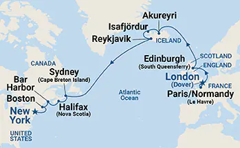 Coral Princess, 18 Nights World Cruise Segment - London (Dover) to New York (641