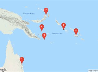 Pacific Explorer, Solomon Sea Islands ex Cairns return