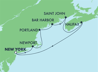 Norwegian Breakaway, 7 Night Canada & New England: Bar Harbor & Newport ex New Y