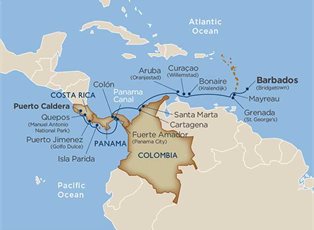 Wind Star, Reefs & Rainforests: The Caribbean Colombia Panama & Costa Rica via the Panama Canal ex Puerto Caldera to Bridgetown