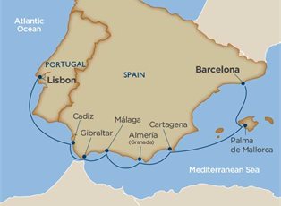 Wind Surf, Spanish Symphony ex Barcelona to Lisbon