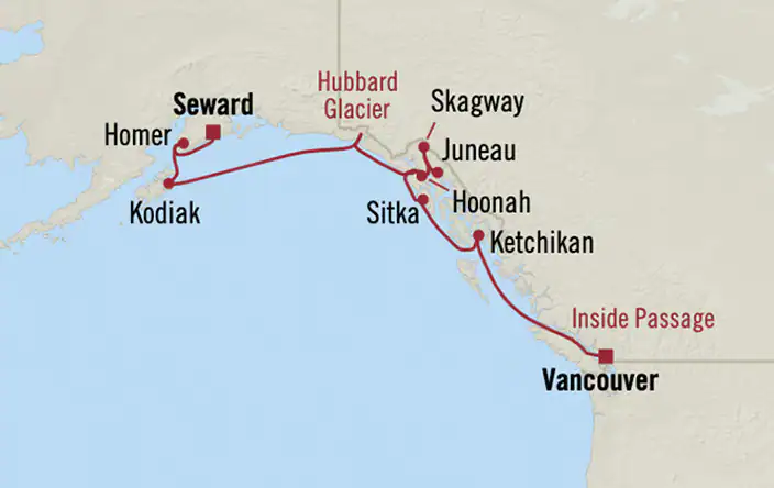 Regatta, Glacial Grandeur ex Seward, Alaska to Vancouver, BC. Canada