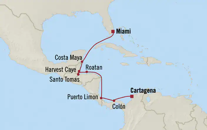 Nautica, Reefs &amp; Rhythms ex Miami, Florida USA to Cartagena, Colombia