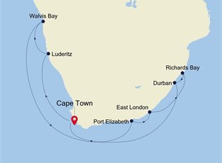 Silver Spirit, 15 Nights Africa & Indian Ocean ex Cape Town Return