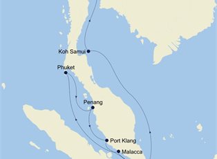 Silver Whisper, 10 Nights Asia ex Singapore to Bangkok (Klong Toey)