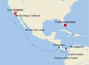 Silver Shadow, 18 Nights Caribbean & Central America ex Fort Lauderdale, Florida to Los Angeles, California