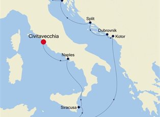 Silver Spirit, 10 Nights Mediterranean ex Civitavecchia (Rome) to Venice
