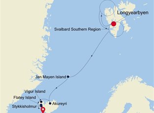 Silver Wind, 12 Nights Arctic & Greenland ex Longyearbyen to Reykjavik