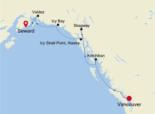 Silver Muse, 7 Nights Alaska  ex Vancouver to Seward (Anchorage, Alaska)
