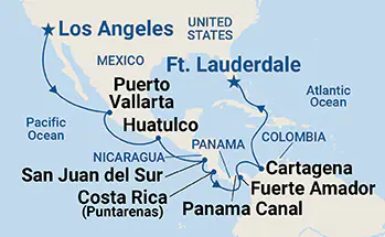 Island Princess, 15 Night Panama Canal - Ocean to Ocean ex Los Angeles, California  to Ft Lauderdale (Pt Everglades), USA
