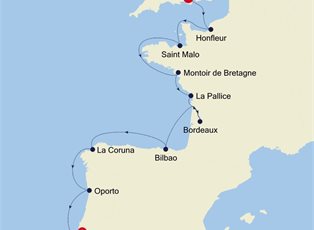 Silver Spirit, 14 Nights Northern Europe & British Isles ex Southampton to Lisbon