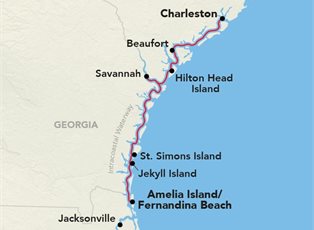 American Independence, Historic South and Golden Isles ex Amelia Island (Jacksonville) to Charleston