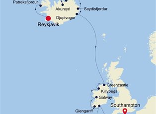 Silver Spirit, 13 Nights Northern Europe & British Isles ex Reykjavik to Southampton