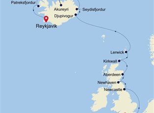 Silver Spirit, 12 Nights Northern Europe & British Isles ex Southampton to Reykjavik