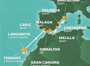 Azamara Quest, 11 Night Spain Intensive Voyage ex Barcelona, Spain to Gran Canaria (Las Palmas), Canary Islands