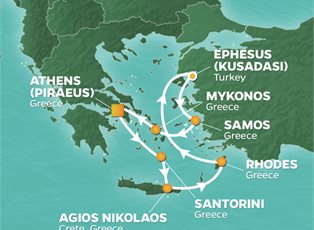 Azamara Journey, 7 Night Greece Intensive Voyage ex Athens (Piraeus) Greece Return