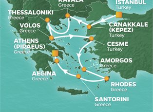 Azamara Journey, 10 Night Greece Intensive Voyage ex Istanbul, Turkey to Athens (Piraeus) Greece