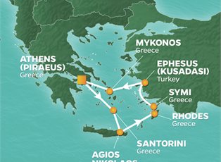 Azamara Journey, 7 Night Greece Intensive Voyage ex Athens (Piraeus) Greece Return