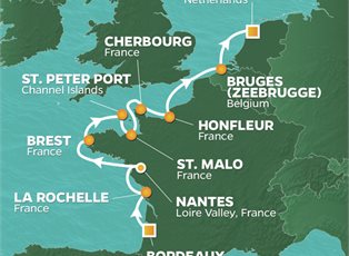 Azamara Quest, 12 Night France Intensive Voyage ex Bordeaux, France to Amsterdam, The Netherlands