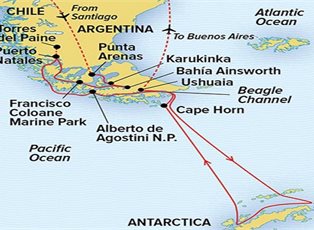 Explorer, Antarctica & Patagonia ex Buenos Aires to Punta Arenas