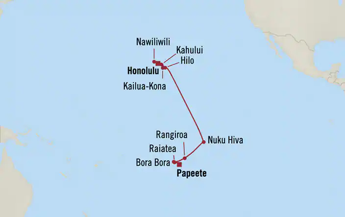 Regatta, Divine Pacific Oases ex Papeete, Tahiti to Honolulu, Hawaii