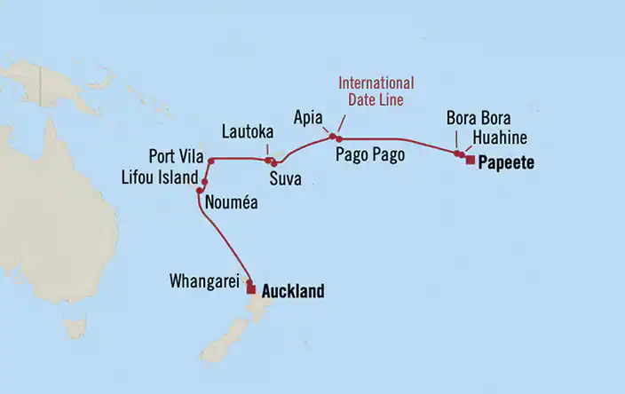 Nautica, Indulgent South Pacific ex Papeete, Tahiti to Auckland, New Zealand