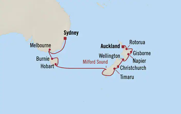 Regatta, Great Southern Lands ex Sydney, NSW, Australia to Auckland, New Zealand