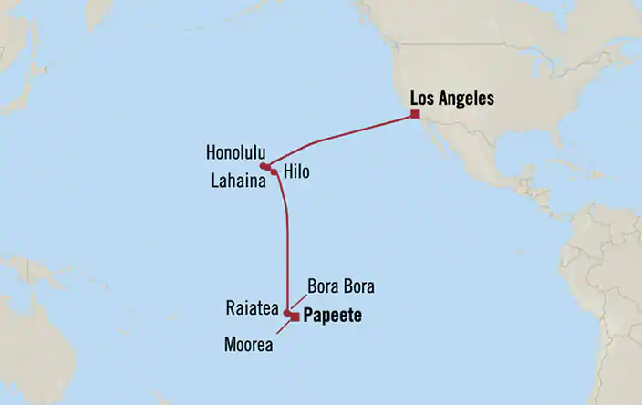 Nautica, Tahitian & Hawaiian Hues ex Los Angeles, California to Papeete, Tahiti