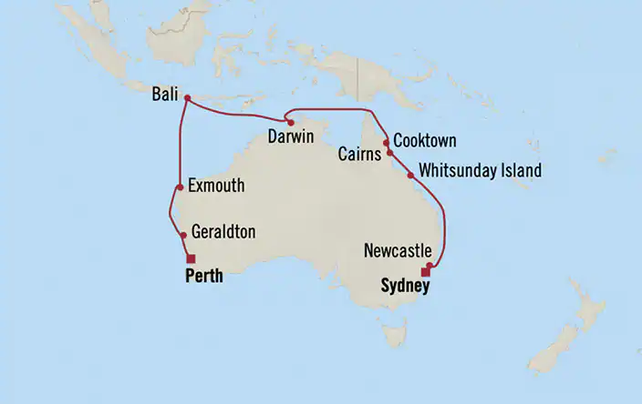 Regatta, Wonders of Australia ex Sydney, NSW, Australia to Perth (Fremantle), WA Australia