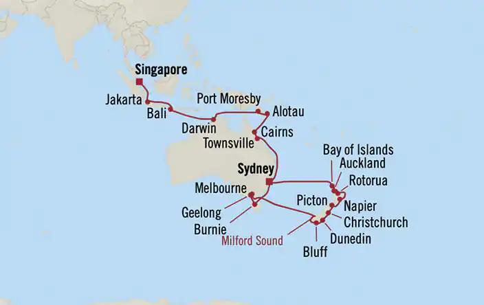 Regatta, Australasian Seafarer ex Singapore to Sydney, NSW, Australia