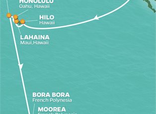 Azamara Onward, 18 Night Hawaii & French Polynesia Voyage ex San Diego, California, USA to Papeete, Tahiti