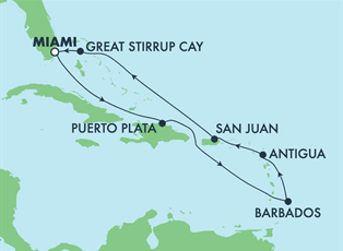 Norwegian Breakaway, 9 Night Caribbean: Puerto Rico, Great Stirrup Cay & Dominican Republic ex Miami, Florida USA Return