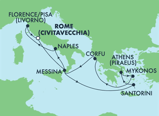 Norwegian Epic, 9 Night Greek Isles & Italy: Santorini, Athens & Naples ex Rome (Civitavecchia), Italy Return