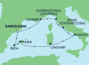 Norwegian Breakaway, 9 Night Mediterranean: Italy, France & Spain ex Barcelona, Spain Return