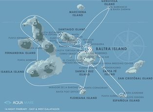 Aqua Mare, East & West Galapagos ex Baltra Return