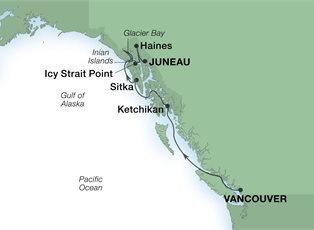 Seabourn Odyssey, 7 Night Alaska Inside Passage & Glacier Bay ex Vancouver, BC. Canada to Juneau, Alaska