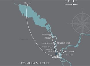 Aqua Mekong, Low Water Explorer Cruise ex Phnom Penh to Siem Reap