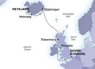 Seabourn Sojourn, 7 Night Scotland & Iceland's South Coast ex Dover, England to Reykjavik, Iceland