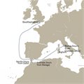 Queen Mary 2, 7 Nights Mediterranean Highlights ex Rome, Italy to Southampton, England, UK