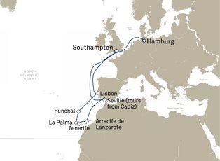 Queen Victoria, 15 Nights The Canary Islands ex Hamburg, Germany to Southampton, England, UK