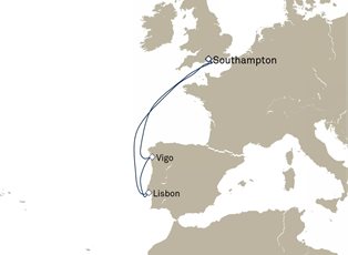 Queen Mary 2, 7 Nights Spain And Portugal ex Southampton, England, UK Return